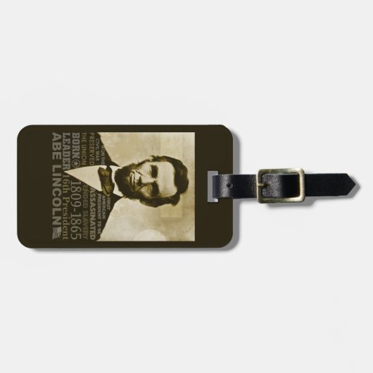 Abe Lincoln Gepäckanhänger (Vorderseite horizontal)