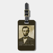 Abe Lincoln Gepäckanhänger (Vorderseite vertikal)