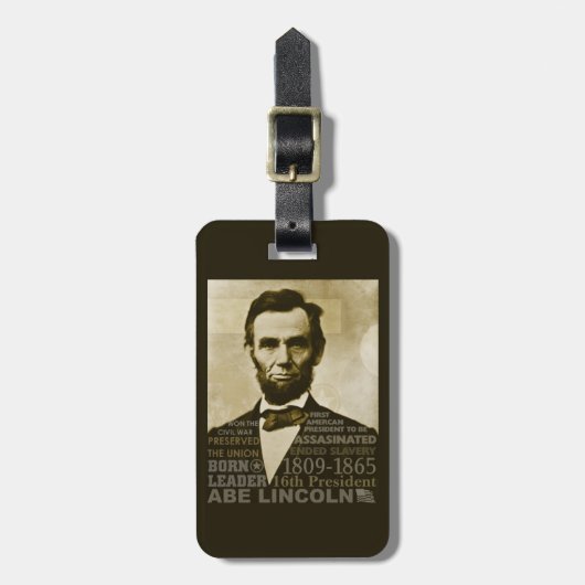 Abe Lincoln Gepäckanhänger (Vorderseite vertikal)