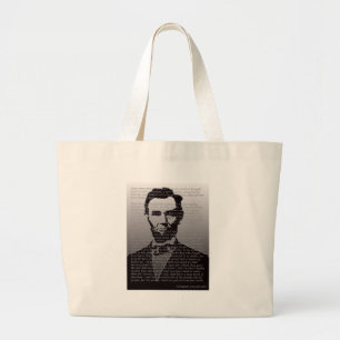Abe Lincoln Gettysburg Adresse Jumbo Stoffbeutel