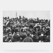 Abe Lincoln Gettysburg Rede: Ende des Zivilen Krie Acrylschild (Vorderseite)