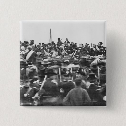 Abe Lincoln Gettysburg Rede: Ende des Zivilen Krie Button (Vorderseite)