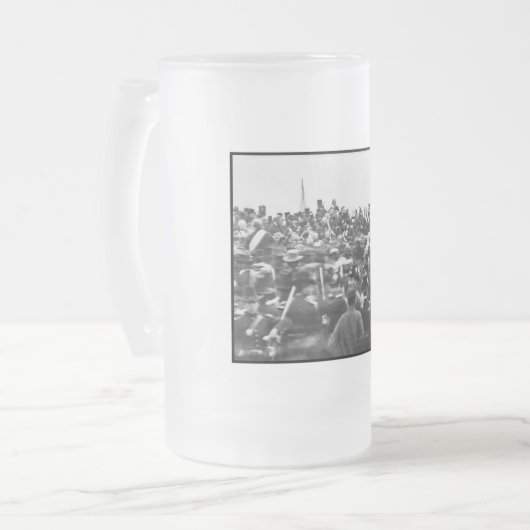 Abe Lincoln Gettysburg Rede: Ende des Zivilen Krie Mattglas Bierglas (Vorderseite Links)