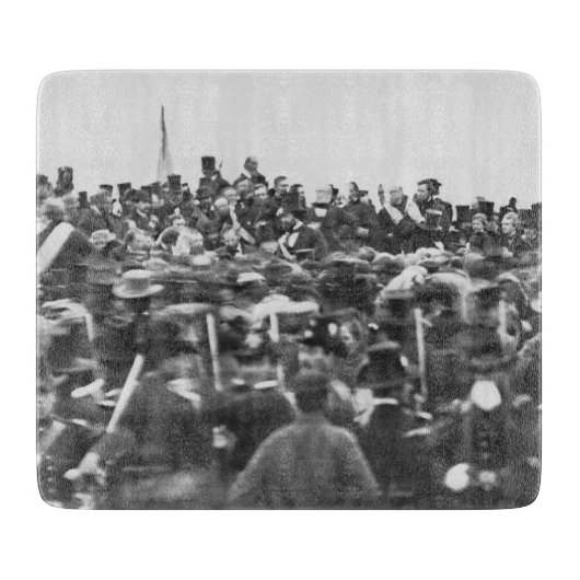 Abe Lincoln Gettysburg Rede: Ende des Zivilen Krie Schneidebrett (Vorderseite)