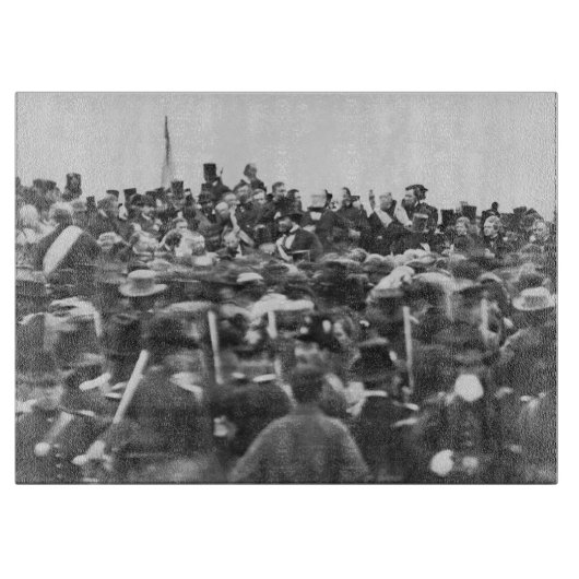 Abe Lincoln Gettysburg Rede: Ende des Zivilen Krie Schneidebrett (Vorderseite)