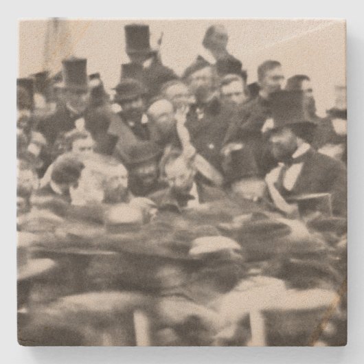 Abe Lincoln Gettysburg Rede: Ende des Zivilen Krie Steinuntersetzer (Vorderseite)