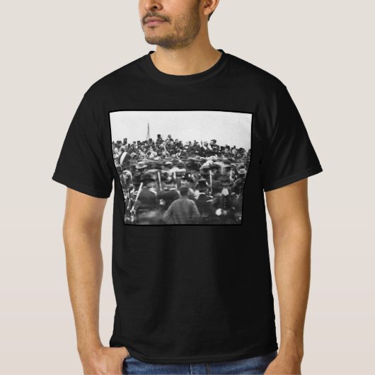 Abe Lincoln Gettysburg Rede: Ende des Zivilen Krie T-Shirt (Vorderseite)