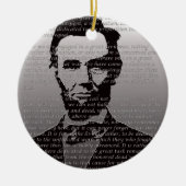 Abe Lincoln Gettysburg Rede Keramikornament (Vorne)