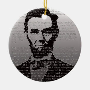 Abe Lincoln Gettysburg Rede Keramikornament