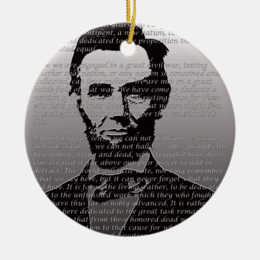 Abe Lincoln Gettysburg Rede Keramikornament (Vorne)