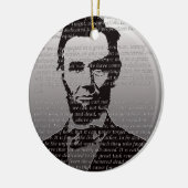 Abe Lincoln Gettysburg Rede Keramikornament (Links)