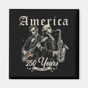 Abe Lincoln Gründungsvater spielt Gitarre Magnet