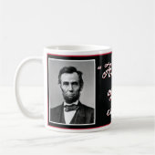 Abe Lincoln ist ein Haus, das gegen sich selbst ge Kaffeetasse (Links)