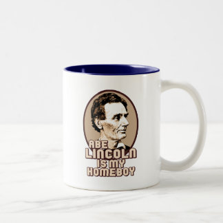 Abe Lincoln ist mein Heim Zweifarbige Tasse