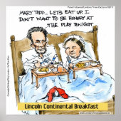 Abe Lincoln & Mary Todd in Bed Funny Poster (Vorne)