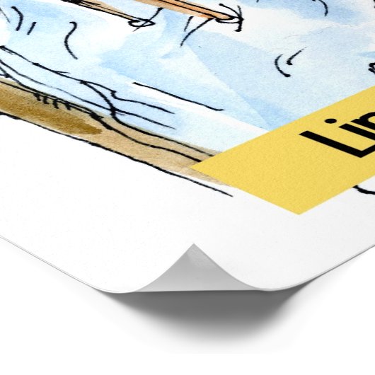 Abe Lincoln & Mary Todd in Bed Funny Poster (Ecke)