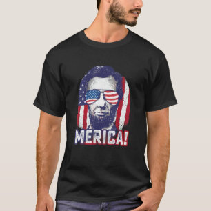 Abe Lincoln Merica 4. Juli Usa Patriotic Grap T-Shirt