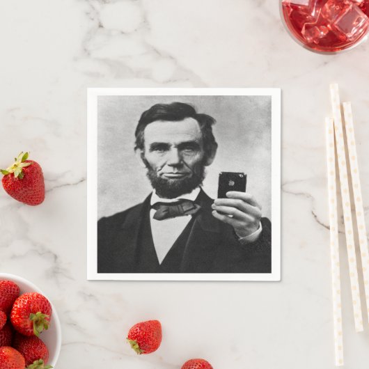Abe Lincoln mit Handy Serviette (Beispiel)