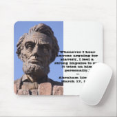 Abe Lincoln Mousepad mit Zitat (Mit Mouse)
