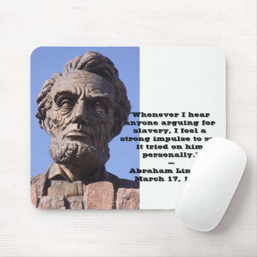 Abe Lincoln Mousepad mit Zitat (Mit Mouse)