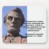 Abe Lincoln Mousepad mit Zitat (Vorne)
