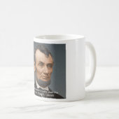 Abe Lincoln & Patriotic Zitat Kaffeetasse (VorderseiteRechts)