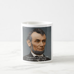Abe Lincoln & patriotischer Ausspruch Kaffeetasse