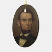 Abe Lincoln Porträt-Verzierung Keramik Ornament (Links)