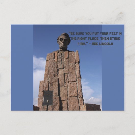 Abe Lincoln Postcard Postkarte (Vorderseite)