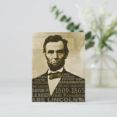 Abe Lincoln Postkarte (Stehend Vorderseite)