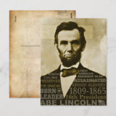 Abe Lincoln Postkarte (Vorne/Hinten)