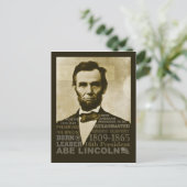 Abe Lincoln Postkarte (Stehend Vorderseite)