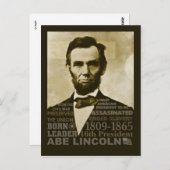 Abe Lincoln Postkarte (Vorne/Hinten)