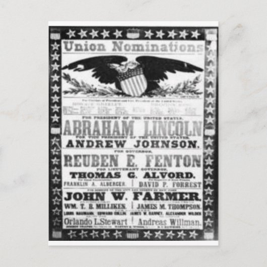 Abe Lincoln Postkarte (Vorderseite)
