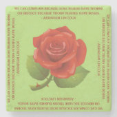 ABE LINCOLN QUOTE STEINUNTERSETZER (Vorderseite)