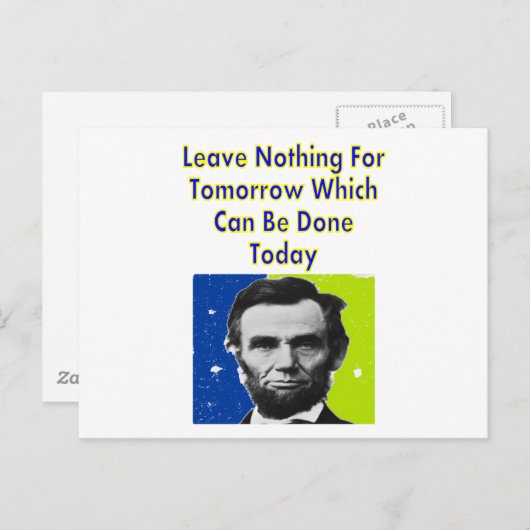 Abe Lincoln Quote T - Shirt & Geschenke Postkarte (Vorne/Hinten)
