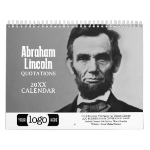 Abe Lincoln Quotes - Werbung für Firmenlogos Kalender