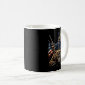 Abe Lincoln Reitbär Mit Deklaration Lustig Kaffeetasse (VorderseiteRechts)