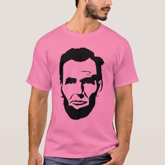 Abe Lincoln Rosa T-Shirt (Vorderseite)