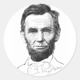 Abe Lincoln Runder Aufkleber