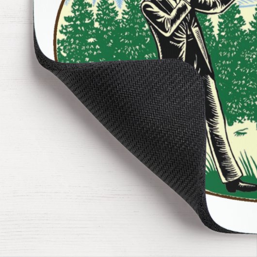 ABE LINCOLN: SASQUATCH JÄGER - lustiges Mousepad (Ecke)