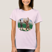 ABE LINCOLN: SASQUATCH JÄGER - lustiges T-Shirt (Vorderseite)