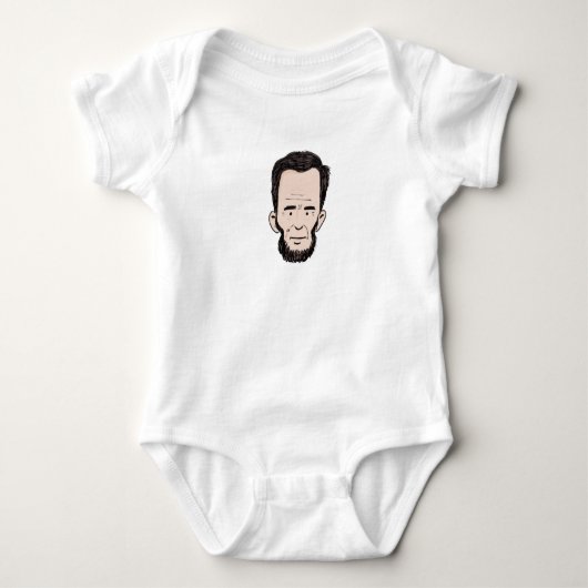 Abe Lincoln Säugling Bodysuit Baby Strampler (Vorderseite)