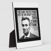 Abe Lincoln & "Stand Firm" Zitat Fotoplatte (Seite)