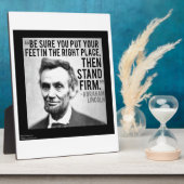 Abe Lincoln & "Stand Firm" Zitat Fotoplatte (Seite)