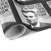 Abe Lincoln & "Stand Firm" Zitat Geschenkpapier (Rolleneckpunkt)