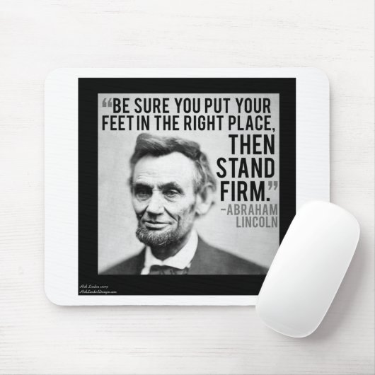 Abe Lincoln & "Stand Firm" Zitat Mousepad (Mit Mouse)