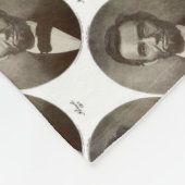 Abe Lincoln US-Präsident Vintag Portrait USA Fleecedecke (Ecke)