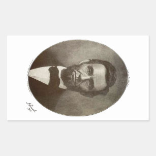 Abe Lincoln US-Präsident Vintag Portrait USA Rechteckiger Aufkleber