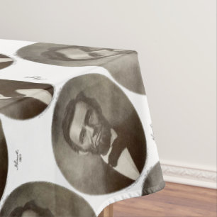 Abe Lincoln US-Präsident Vintag Portrait USA Tischdecke